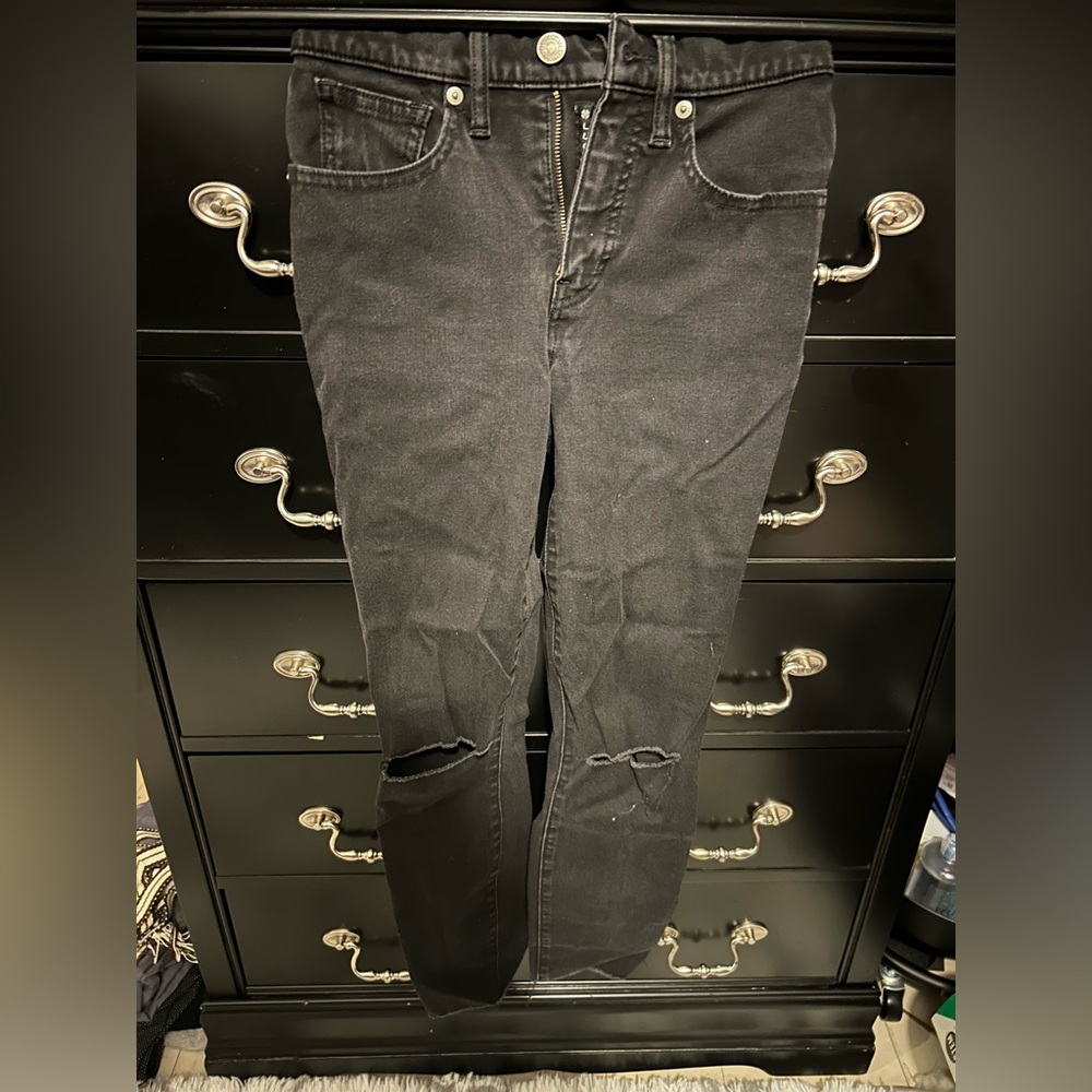 Lucky brand, ripped Bridgette skinny, black distressed